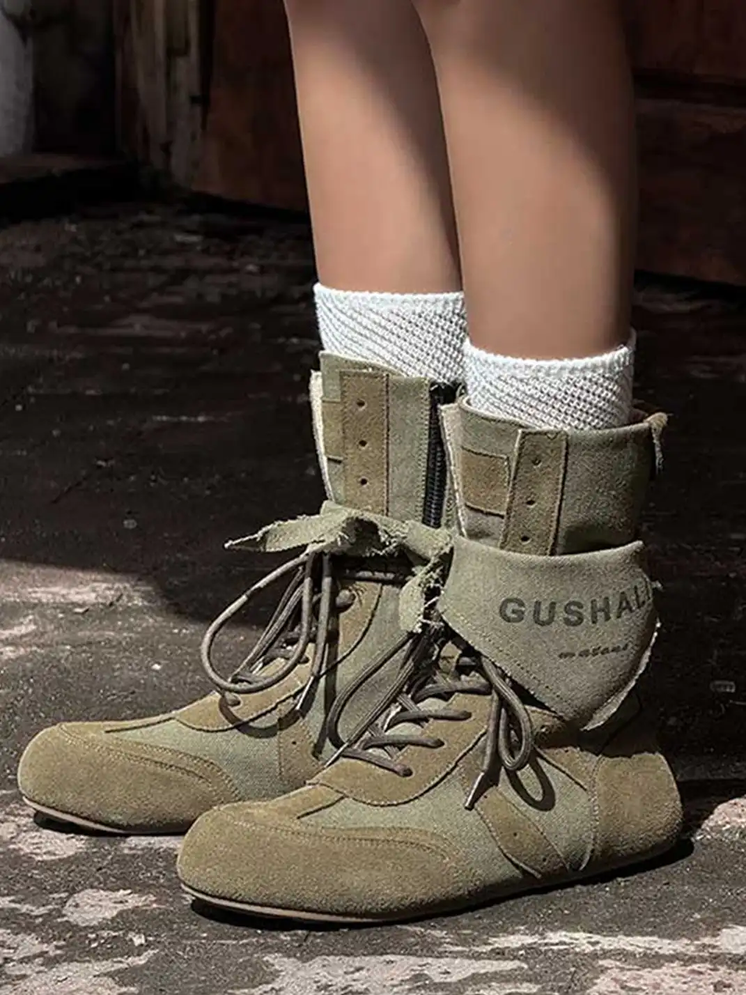 GSL | Hybrid Retro Boxing Trainer Boots With Kerchief