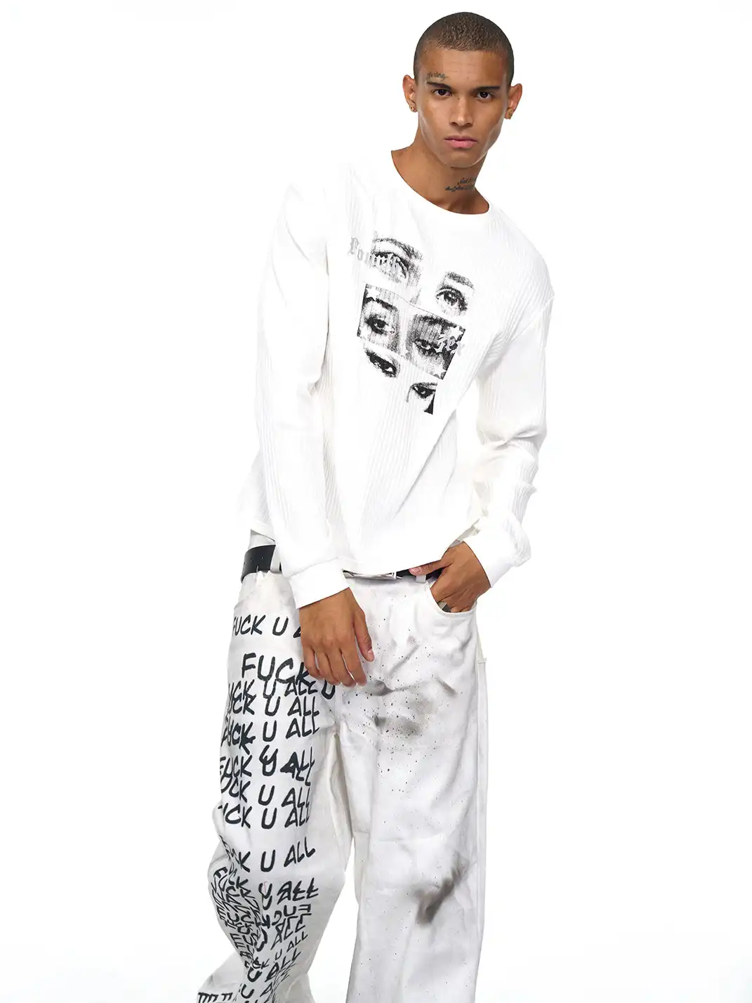 Fourth3ex | Eye Print Long Sleeve Sweatshirt