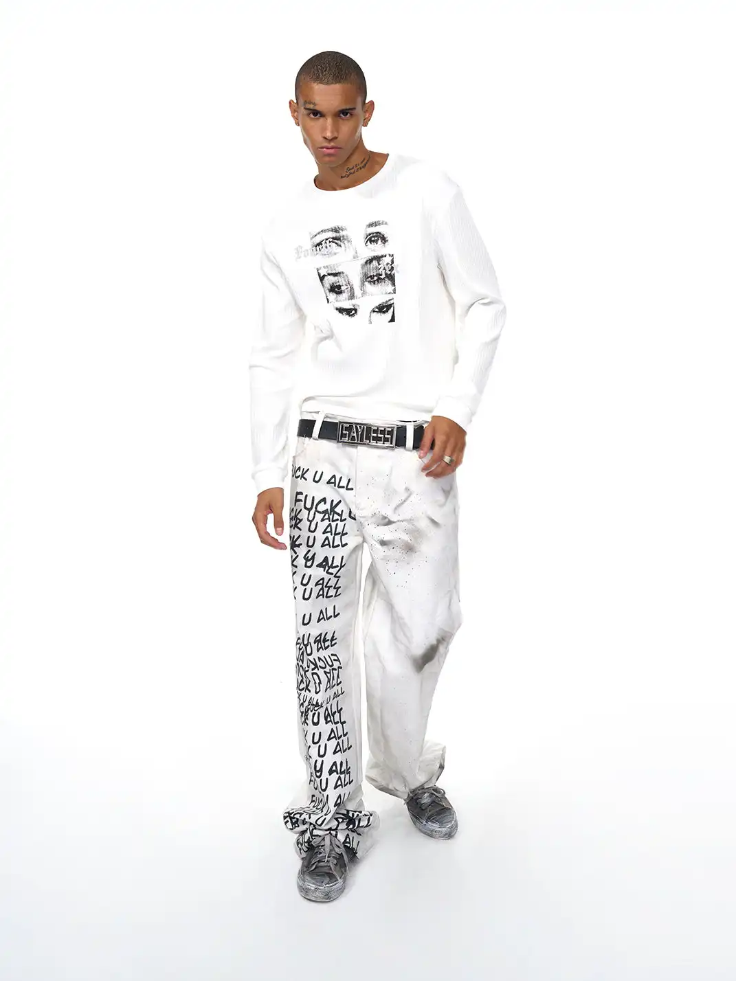 Fourth3ex | Eye Print Long Sleeve Sweatshirt