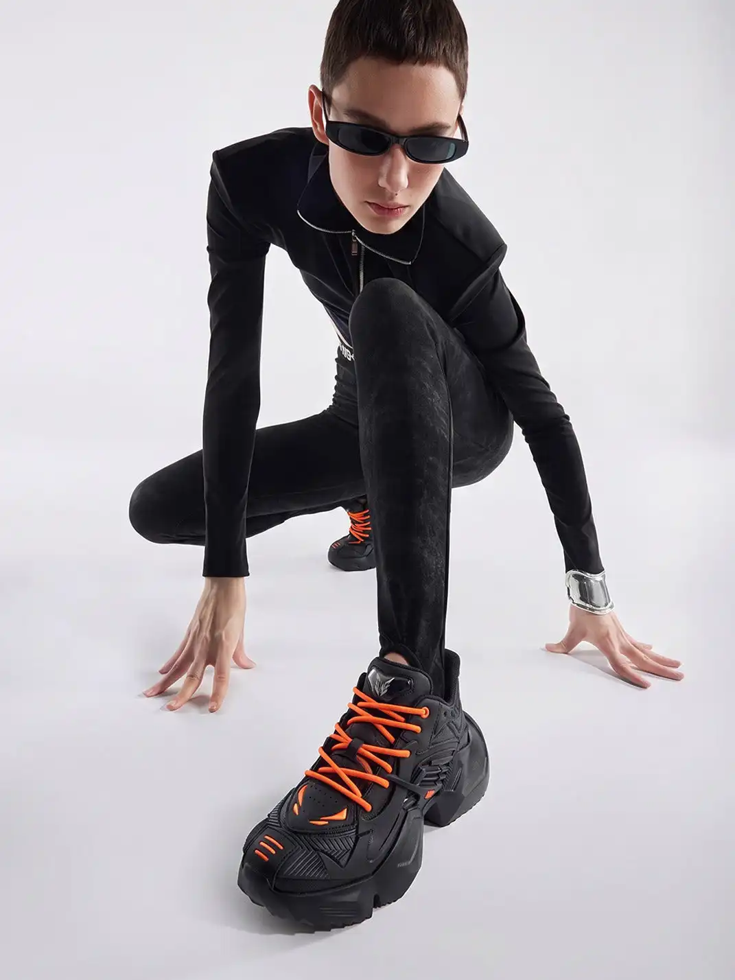 OGR | “Space Mecha 2.0” Chunky Sneaker-Orange&Black