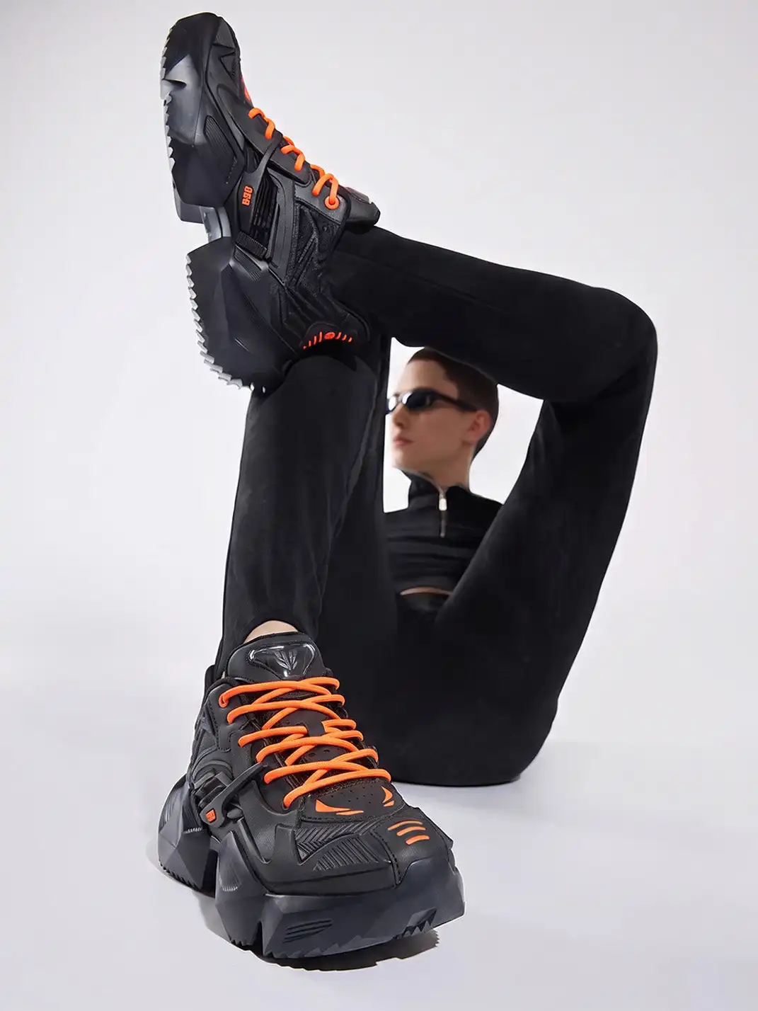 OGR | “Space Mecha 2.0” Chunky Sneaker-Orange&Black