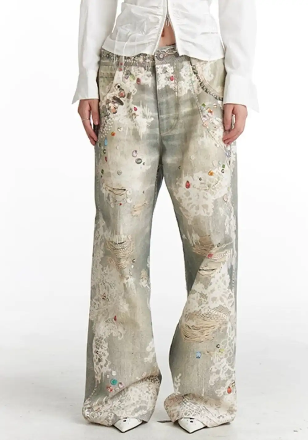 DND4DES丨All-Over Lace Print Pants
