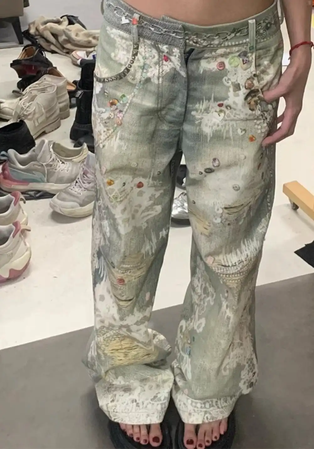 DND4DES丨All-Over Lace Print Pants