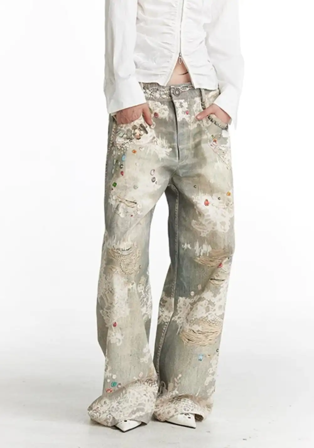 DND4DES丨All-Over Lace Print Pants