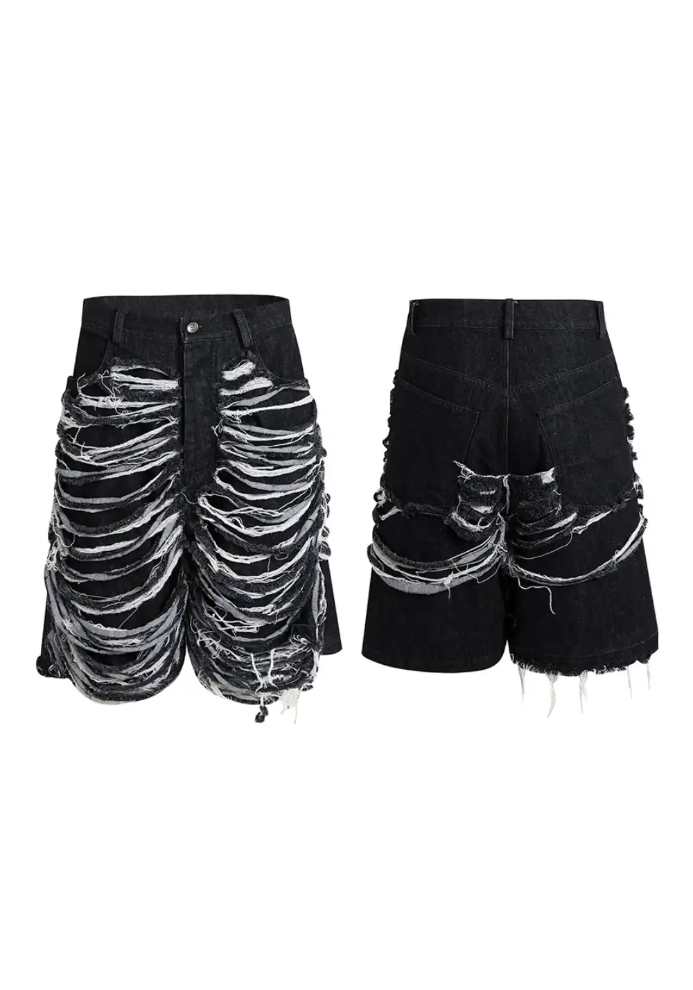 DND4DES丨Slashed Distressed Shorts