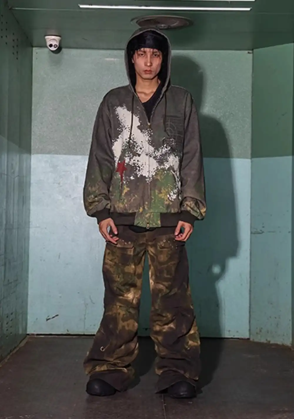 DND4DES丨Red Star Camo Hooded Jacket