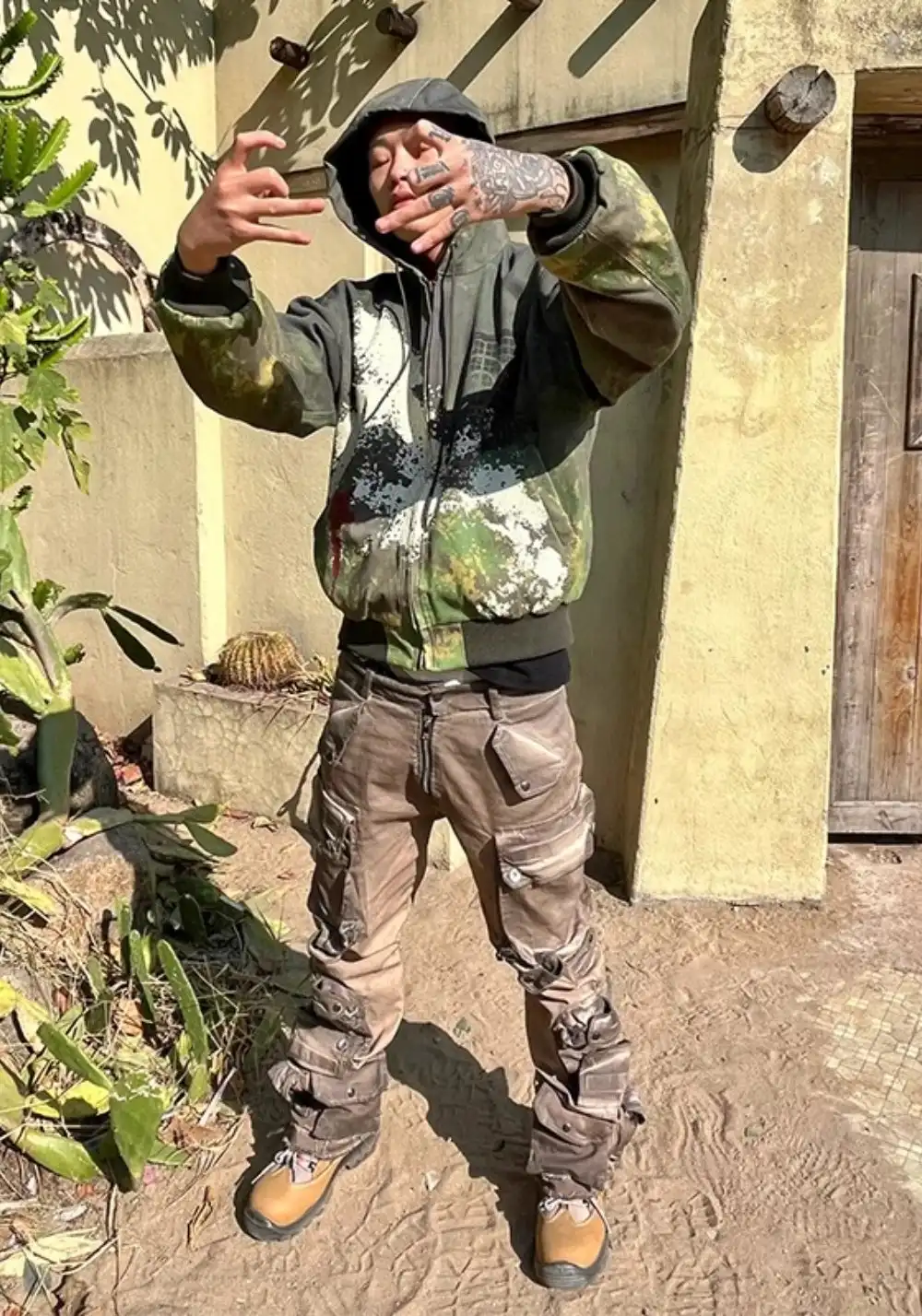 DND4DES丨Red Star Camo Hooded Jacket