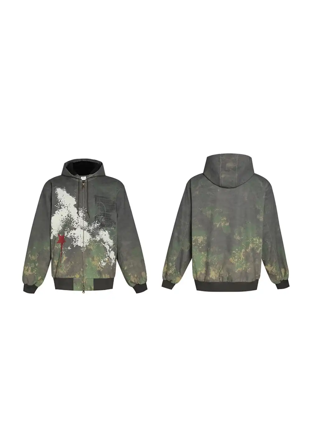 DND4DES丨Red Star Camo Hooded Jacket