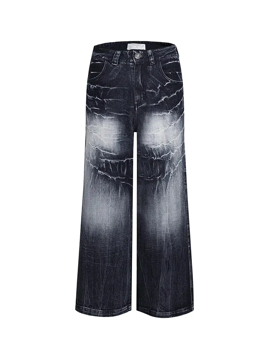 DND4DES | Washed Lightning Baggy Wide Jeans