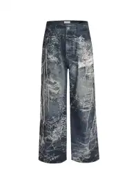 DND4DES | Distressed Web Embroidered Jeans