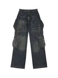 DND4DES | Black Straight Cut Printed Jeans