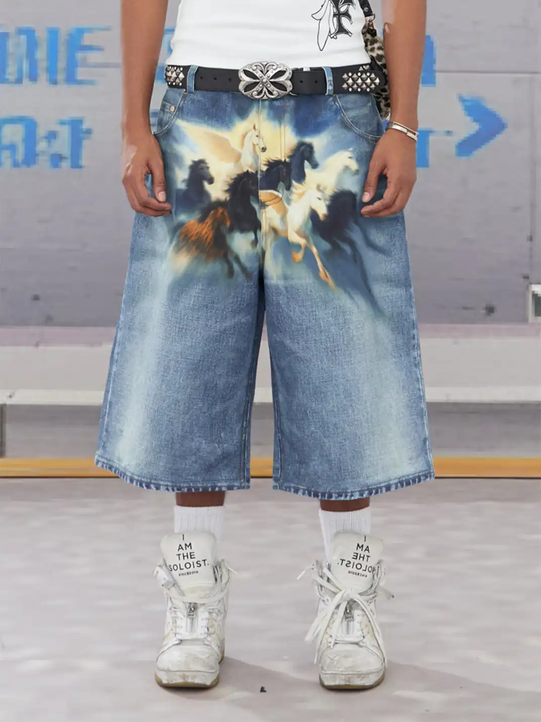 DND4DES | Oil Painting Horse Print Shorts