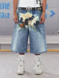 DND4DES | Oil Painting Horse Print Shorts