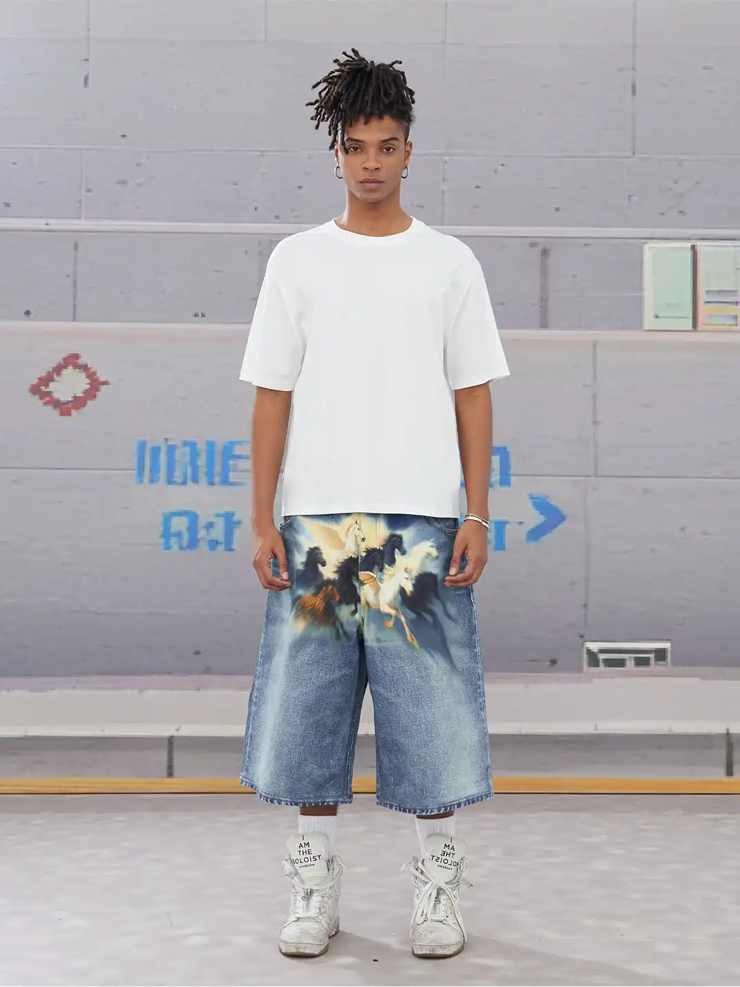 DND4DES | Oil Painting Horse Print Shorts
