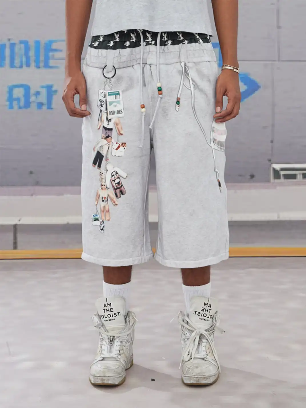 DND4DES | Cartoon Bikini Print Sweat Shorts