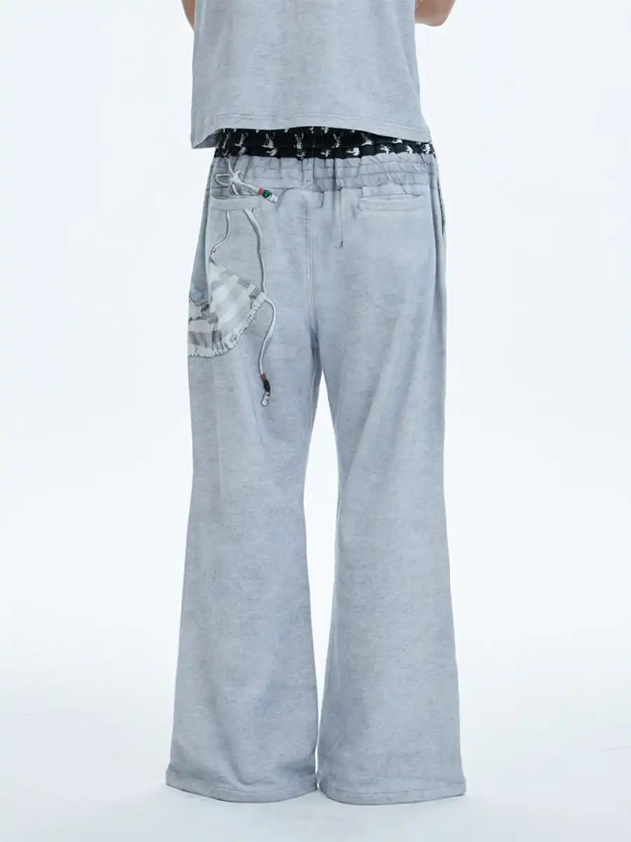 DND4DES | Bikini Print Double Waist Flare Pants - 4
