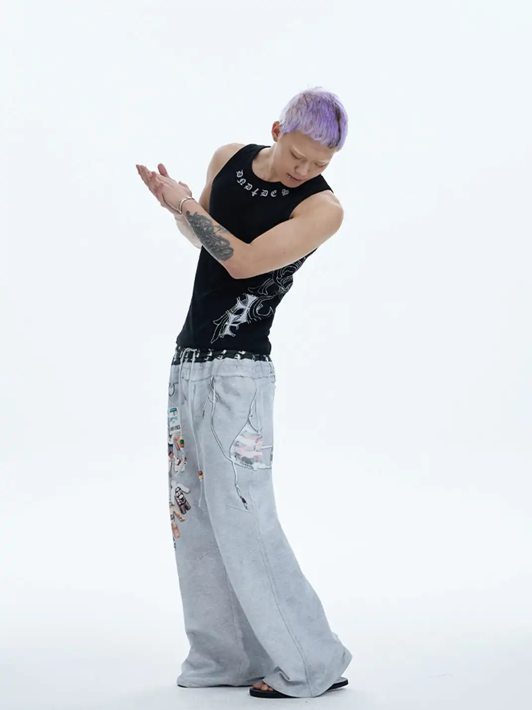 DND4DES | Bikini Print Double Waist Flare Pants