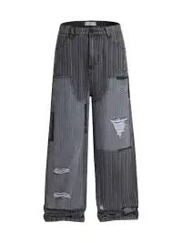 DND4DES | Vintage Patchwork Striped Boro Pants
