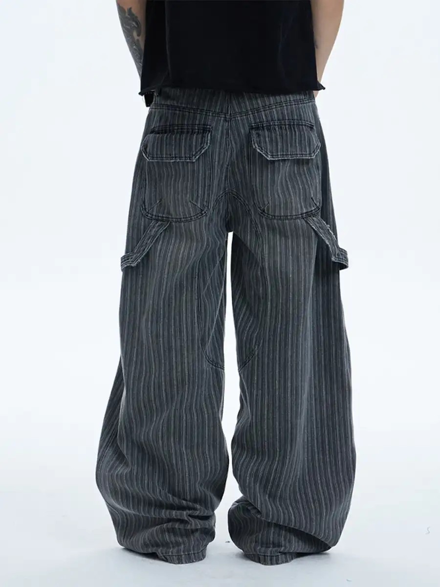DND4DES | Vintage Patchwork Striped Boro Pants - 4