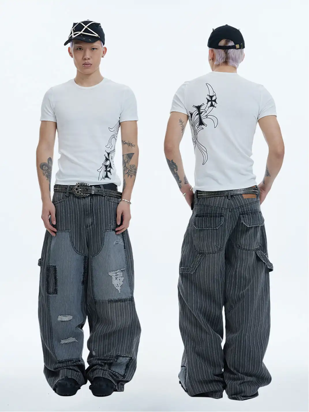 DND4DES | Vintage Patchwork Striped Boro Pants