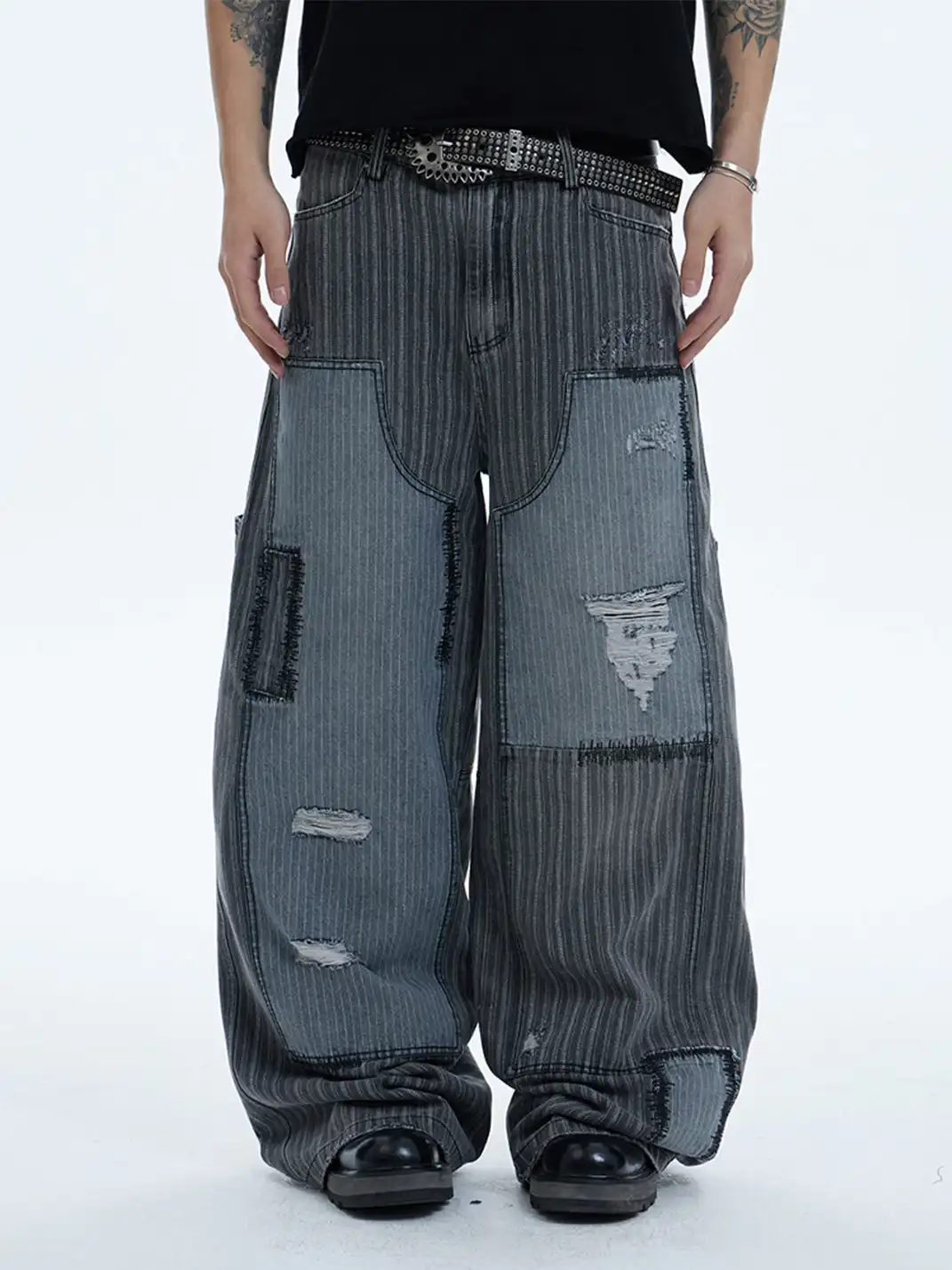 DND4DES | Vintage Patchwork Striped Boro Pants