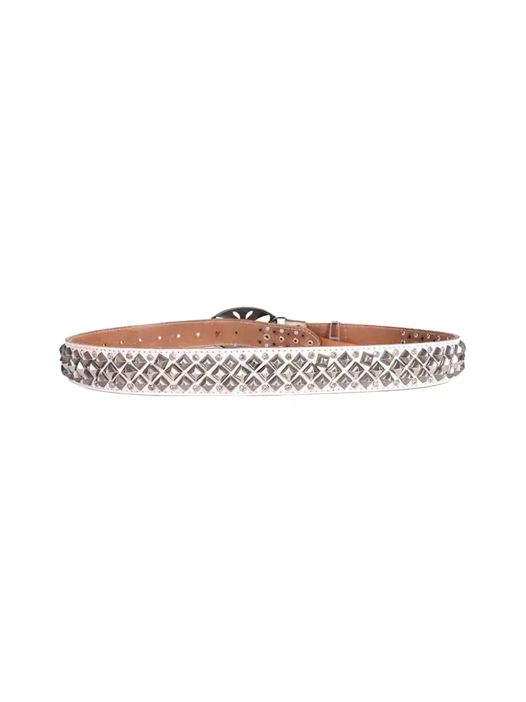 DND4DES | Studded Rhinestone Real Leather Punk Belt