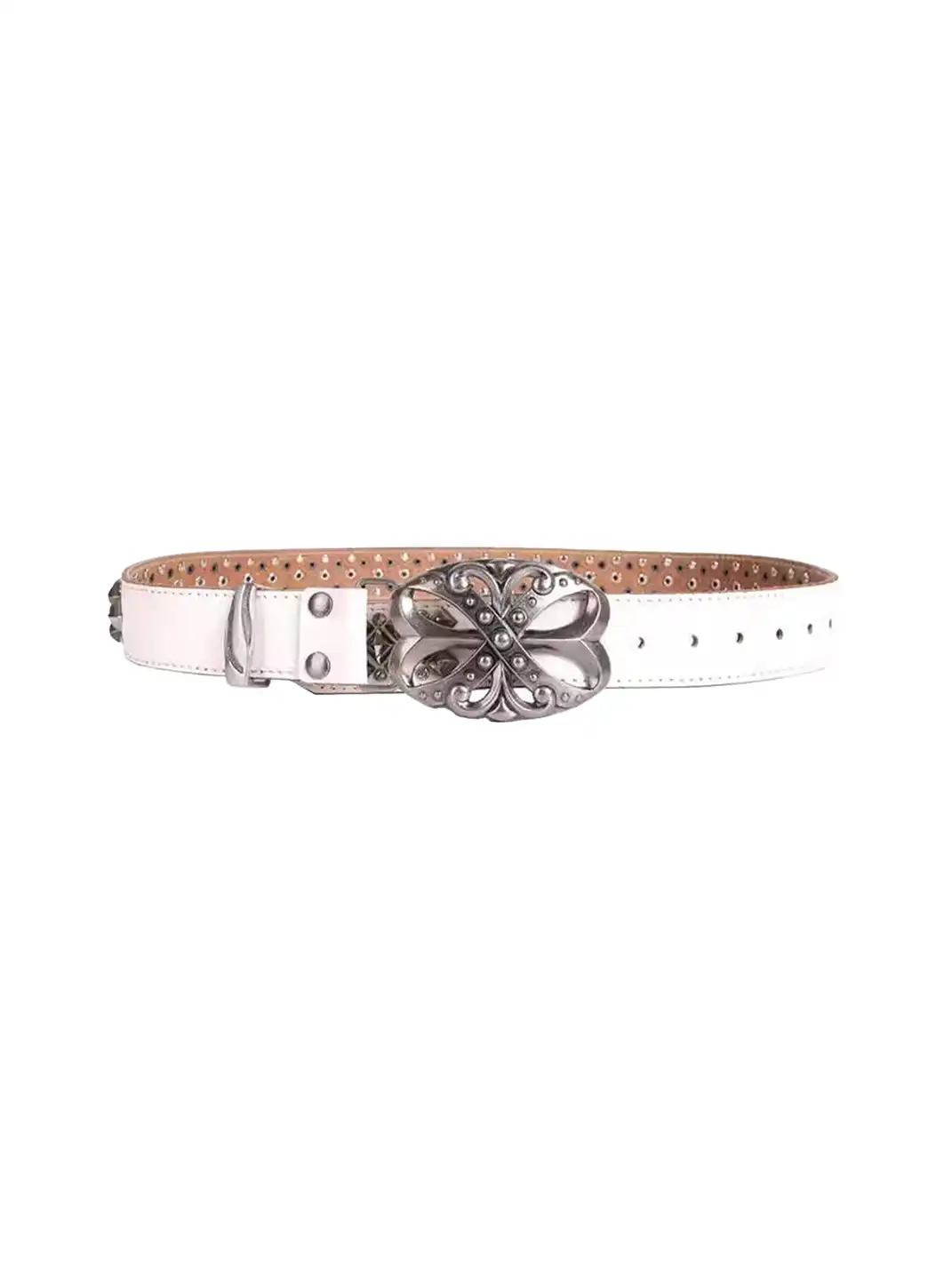 DND4DES | Studded Rhinestone Real Leather Punk Belt