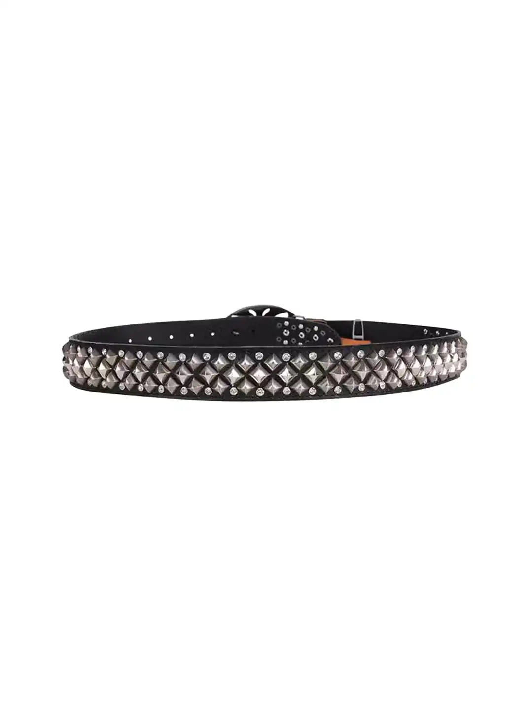 DND4DES | Studded Rhinestone Real Leather Punk Belt
