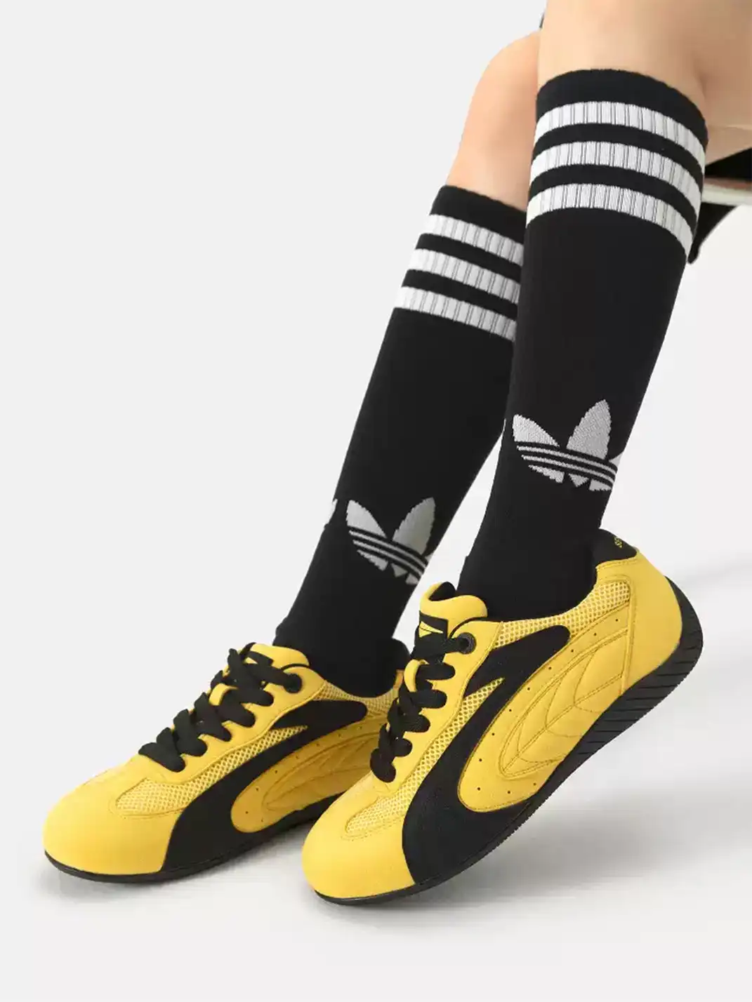 SENGUOGUO | "Apex" Retro Motor Sports Racing Trainer-Yellow