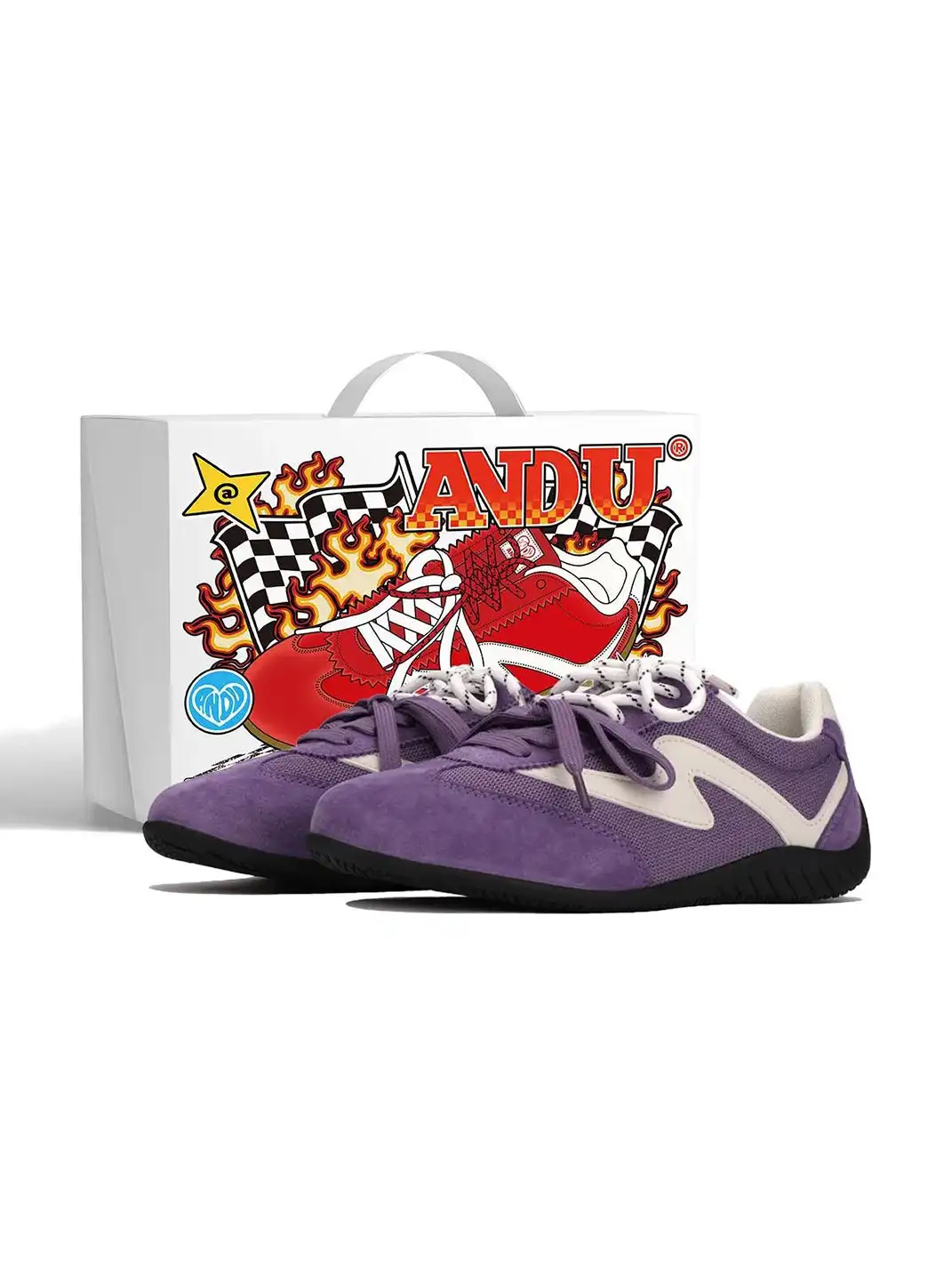 ANDU | "Chicane" Classic Racing Motor Sports Trainer-Purple