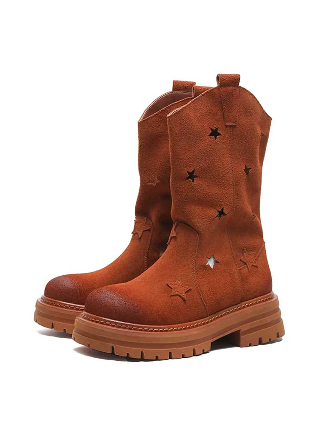 GSL | Suede Star Cut-Out Boots