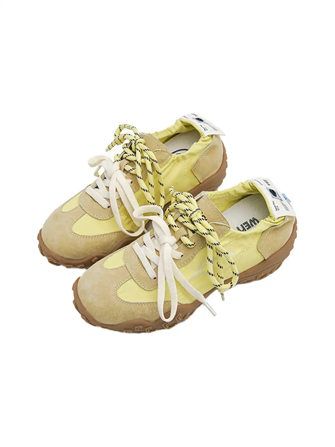 UNCLEWEN | Slip-On Double Laced Trainer With Removable Heightening Insole-Yellow