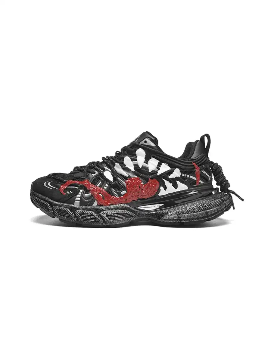 MASON GARMENTS | “Dazzle" Double Laced Chunky Fashion Sneaker-Venom - 3