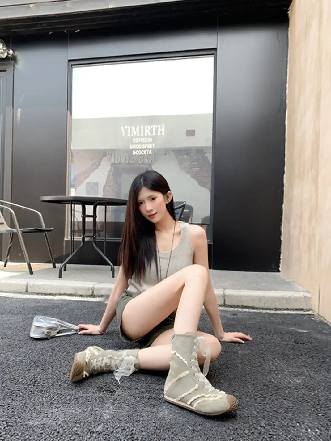YUYAN丨Ribbon Laced Hybrid Trainer Boots