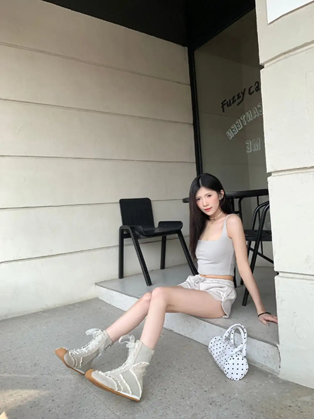 YUYAN丨Ribbon Laced Hybrid Trainer Boots