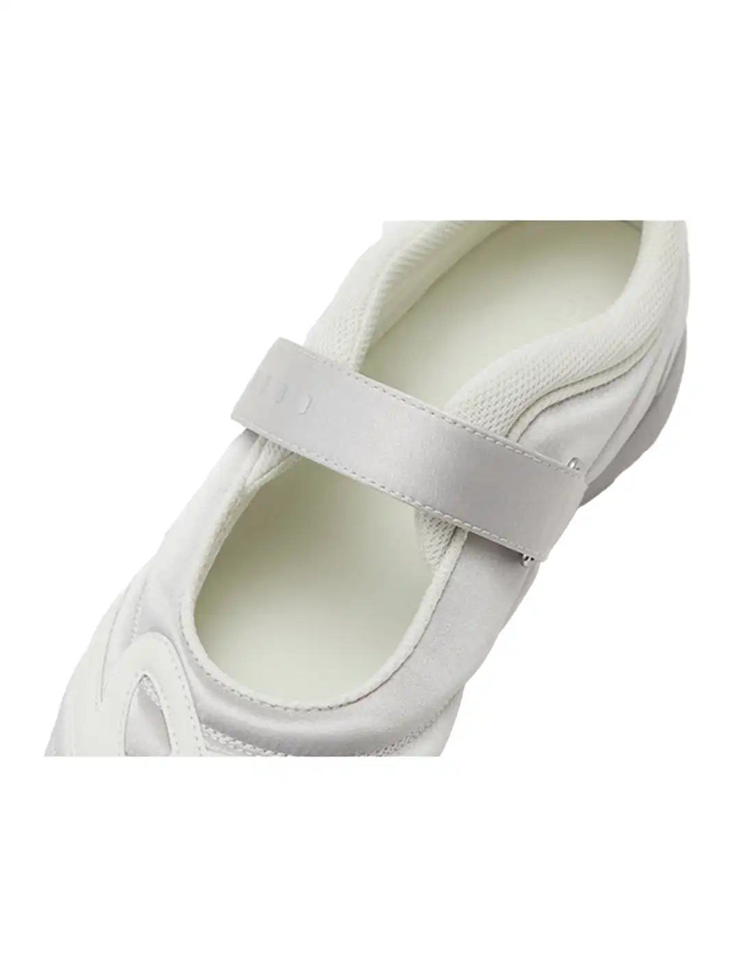 GOODBAI | Hybrid Soccer Ballet Velcro Satin Trainer-White