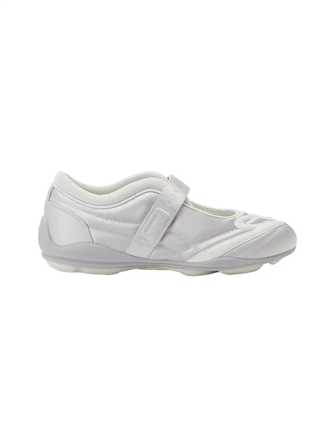 GOODBAI | Hybrid Soccer Ballet Velcro Satin Trainer-White
