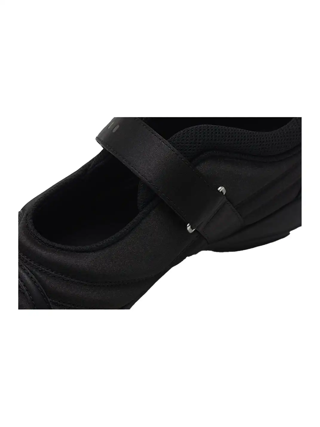 GOODBAI | Hybrid Soccer Ballet Velcro Satin Trainer-Black