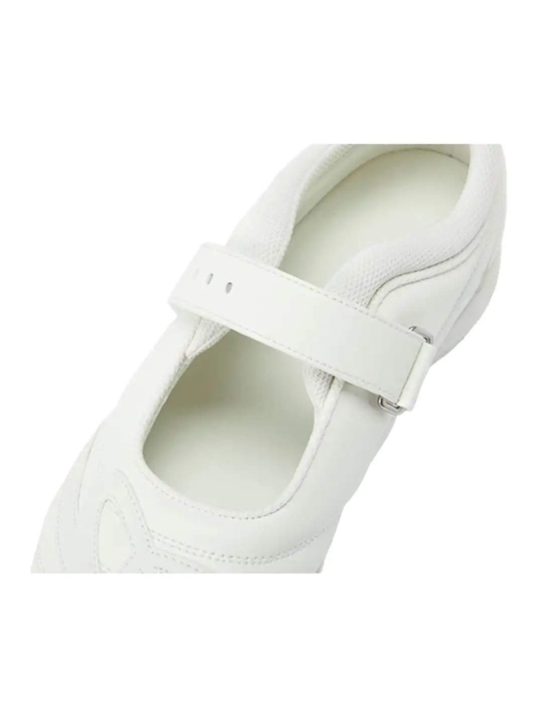GOODBAI | Hybrid Soccer Ballet Velcro Leather Trainer-White