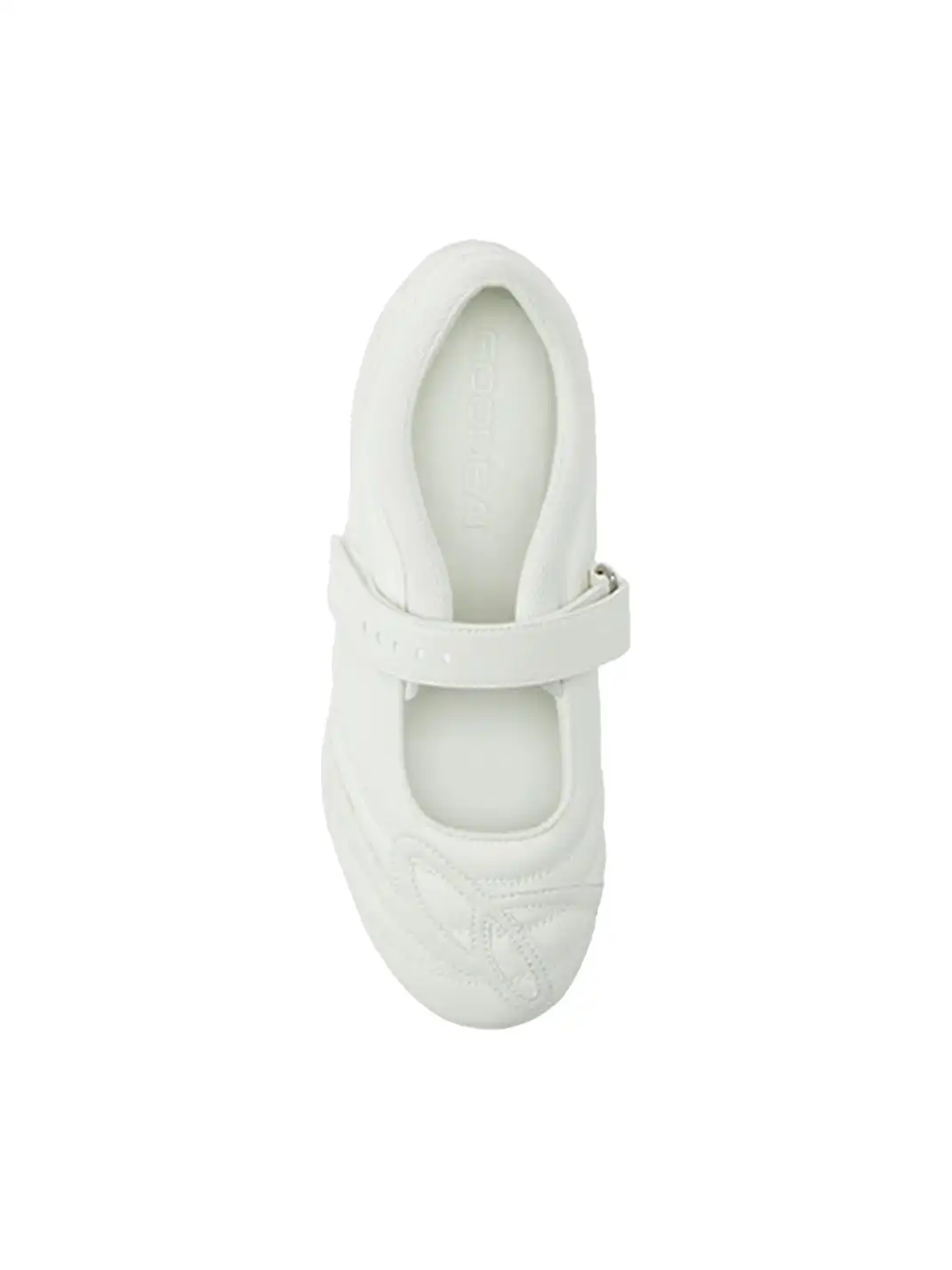 GOODBAI | Hybrid Soccer Ballet Velcro Leather Trainer-White