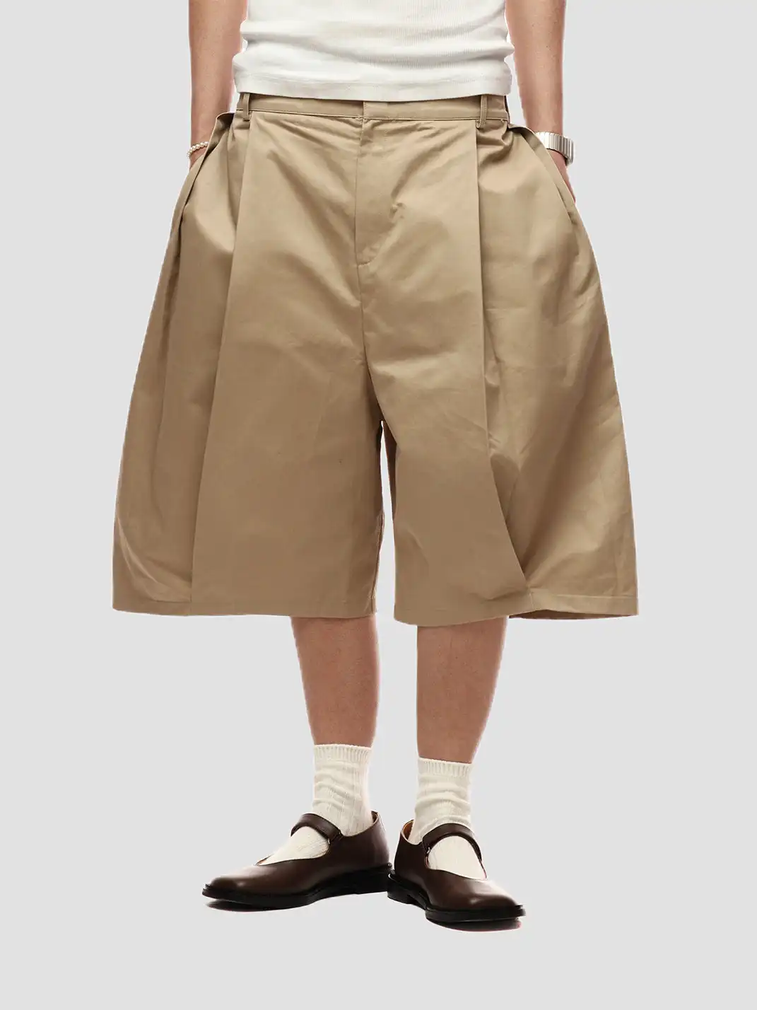 6CRAYON | Dune Drapers Loose Fit Shorts - Khaki
