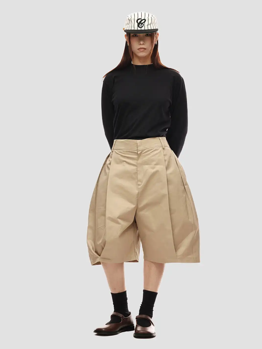 6CRAYON | Dune Drapers Loose Fit Shorts - Khaki