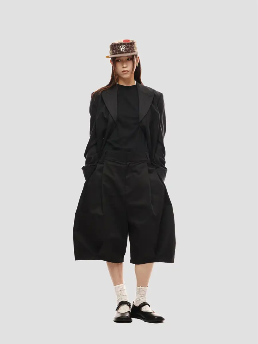 6CRAYON | Dune Drapers Loose Fit Shorts - Black - 2