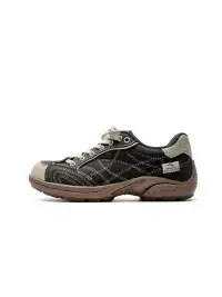 MULE DONKEY | "Downforce" Retro Stitchwork Racing Trainer - Charcoal