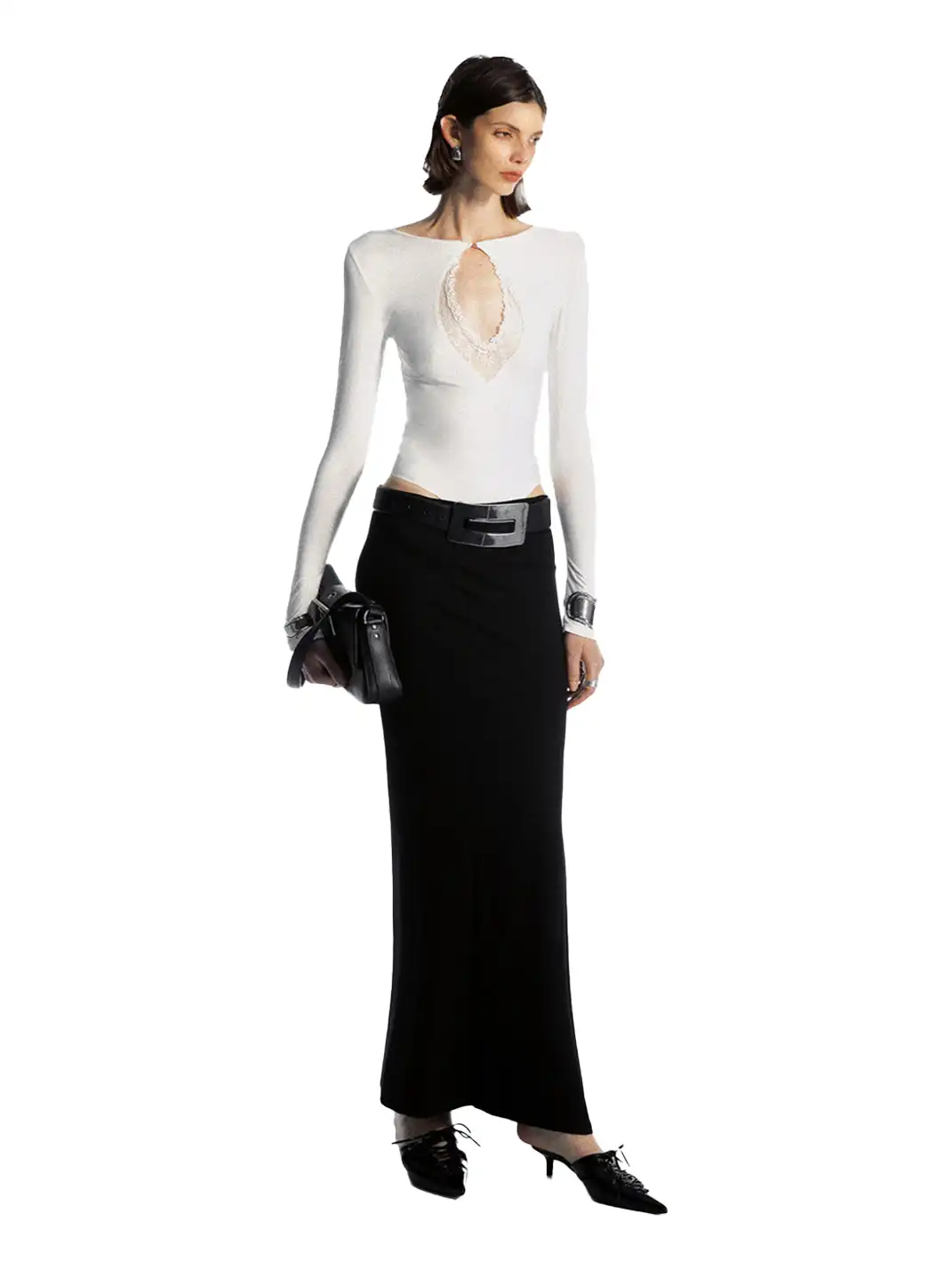 COMMONCE.NET | "Nexus Veil Silhouette No. 2" Laced Reversible Top