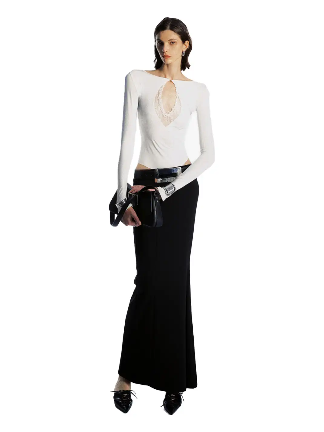 COMMONCE.NET | "Nexus Veil Silhouette No. 2" Laced Reversible Top