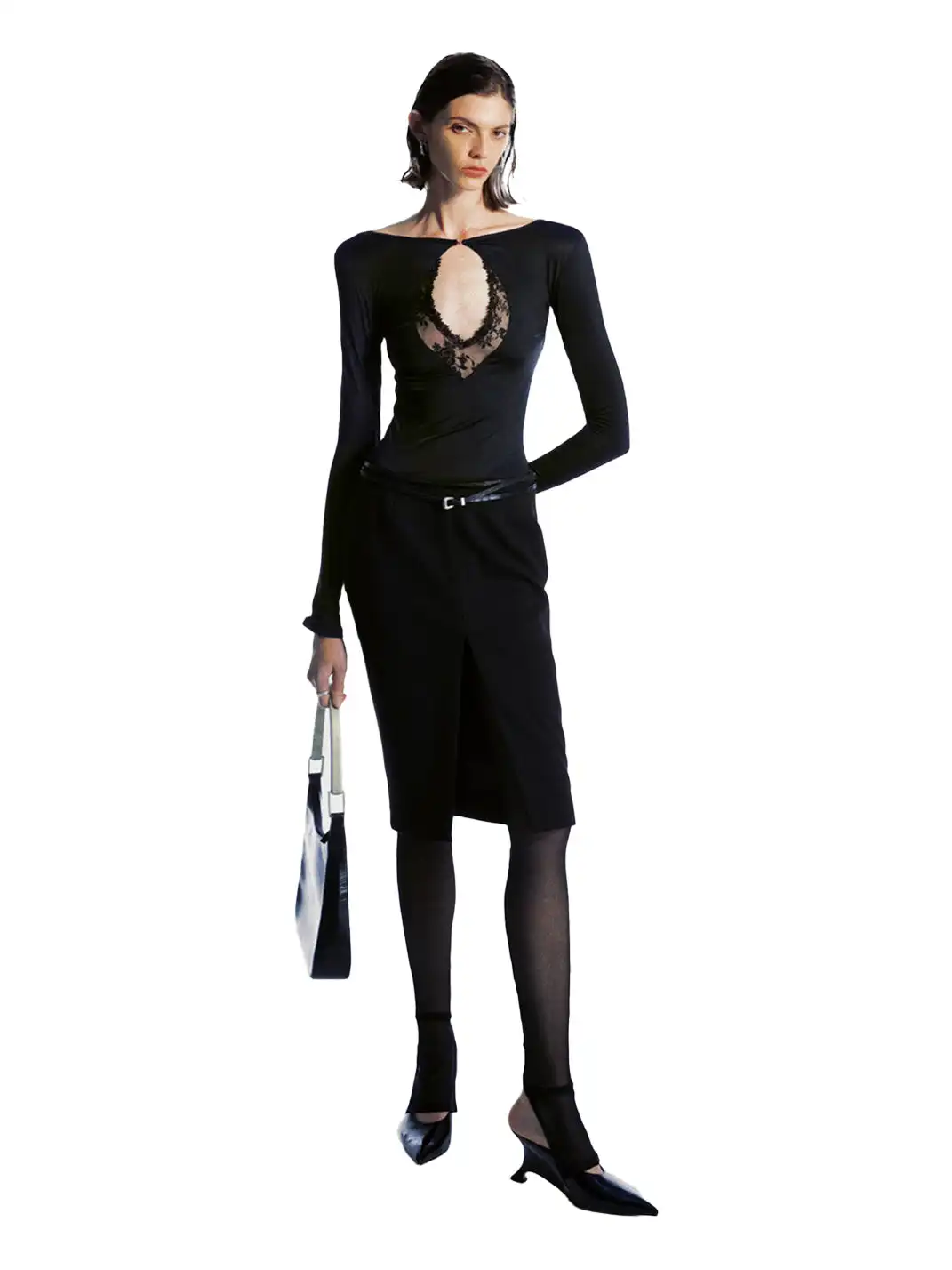 COMMONCE.NET | "Nexus Veil Silhouette No. 2" Laced Reversible Top