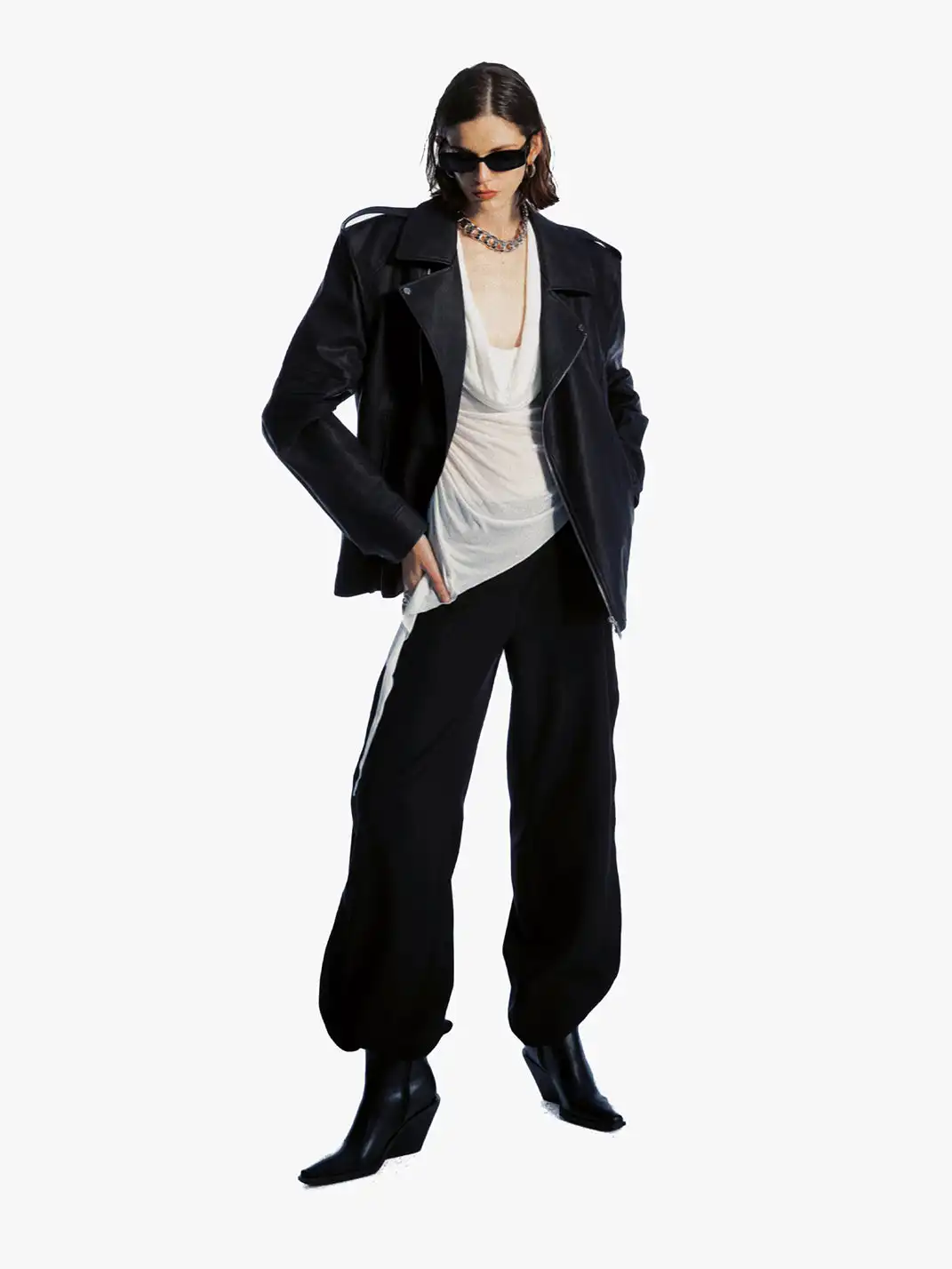 COMMONCE.NET | "Oblique Silhouette No. 3" Asymmetrical Wrinkled Long Sleeve
