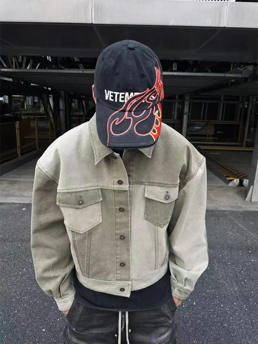 WoosterArchive | Oversized Two-Tone Patchwork Aged Demin Jacket - 3