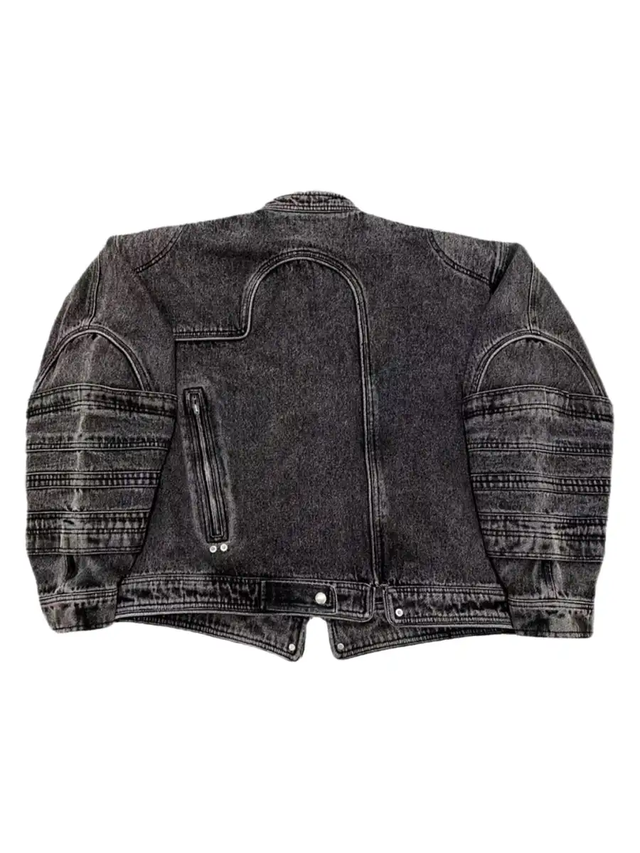 WoosterArchive | Oversized Layer Sleeves Aged Biker Jacket - 4